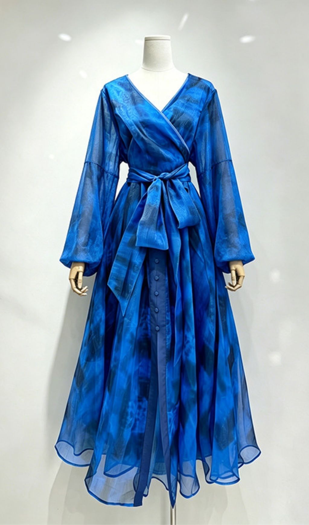 Fashionslee Women Kotoyo Tie-Dye Long Sleeve Maxi Dress