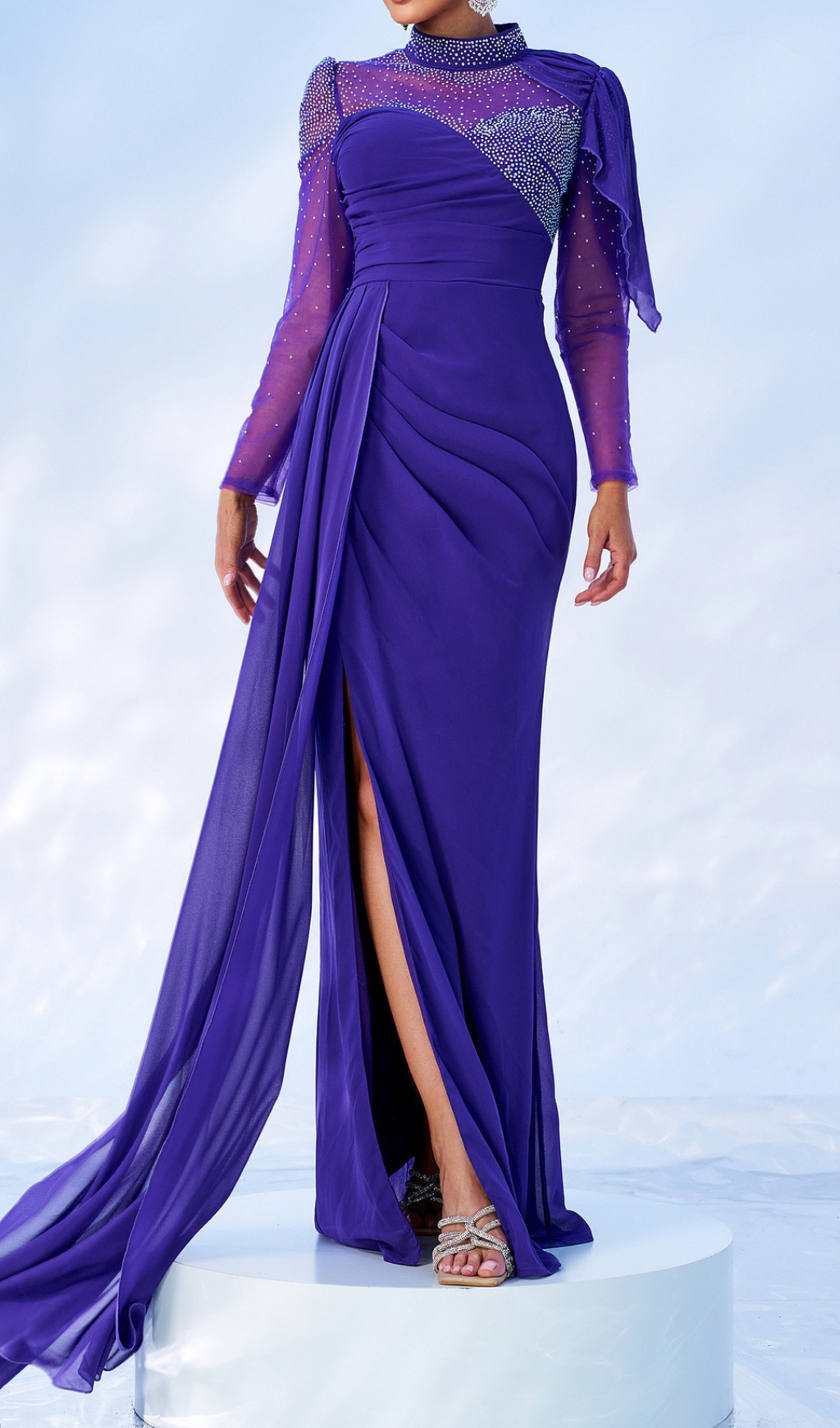 e8f493deea1fc2053e477604e0fa119e.jpg Fashionslee Women Caressa Purple Long Sleeve Maxi Dress
