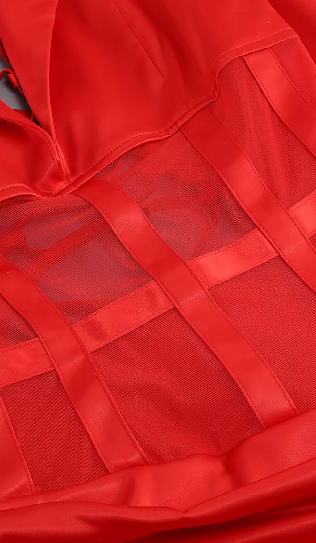 e932330455dcd6978a90288b99b25252.jpeg Fashionslee Women Corset Plunge Jacket Dress In Red