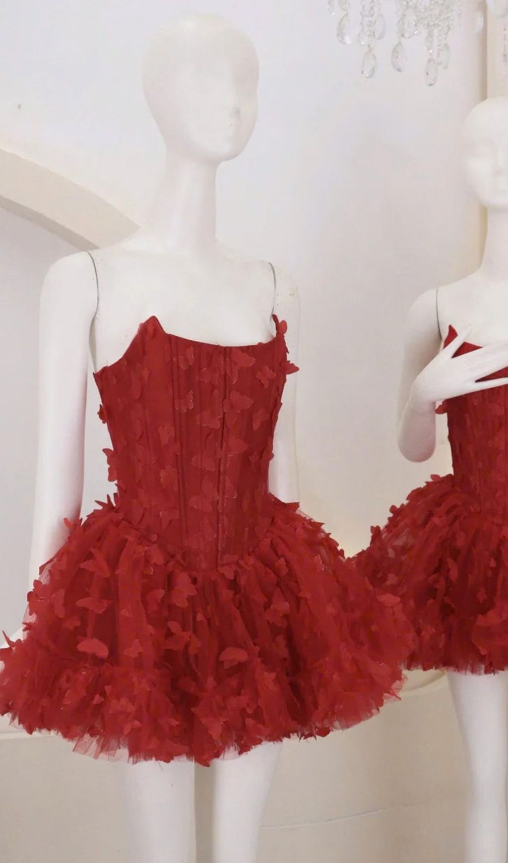e93baaa8cd0b7c862b26dc460229541a.jpg Fashionslee Women Jehanne Red Strapless Mini Dress