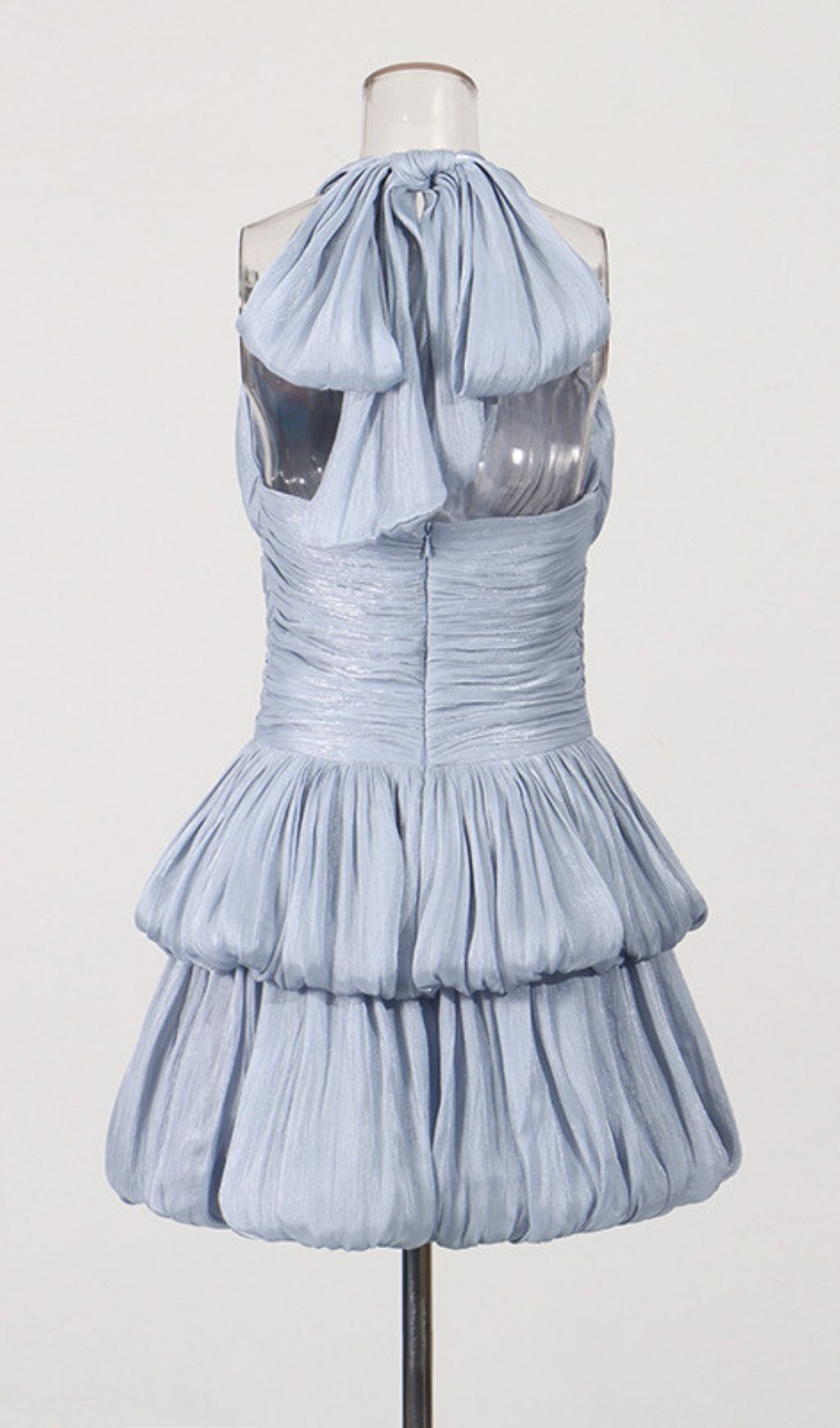 e95ff1bfddf905958bffab6c51f9ba1f.jpg Fashionslee Women Keyla Grey Halter Pleated Mini Dress