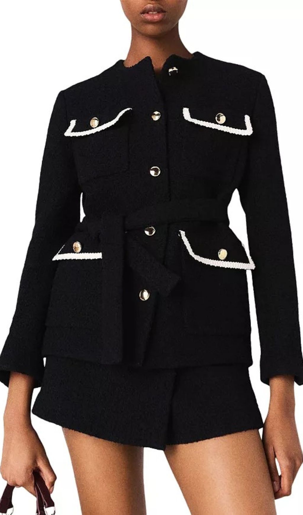 e960b0b6f867dc783d93792aafee1f41.jpg Fashionslee Women 4 Pocket Tweed Jacket