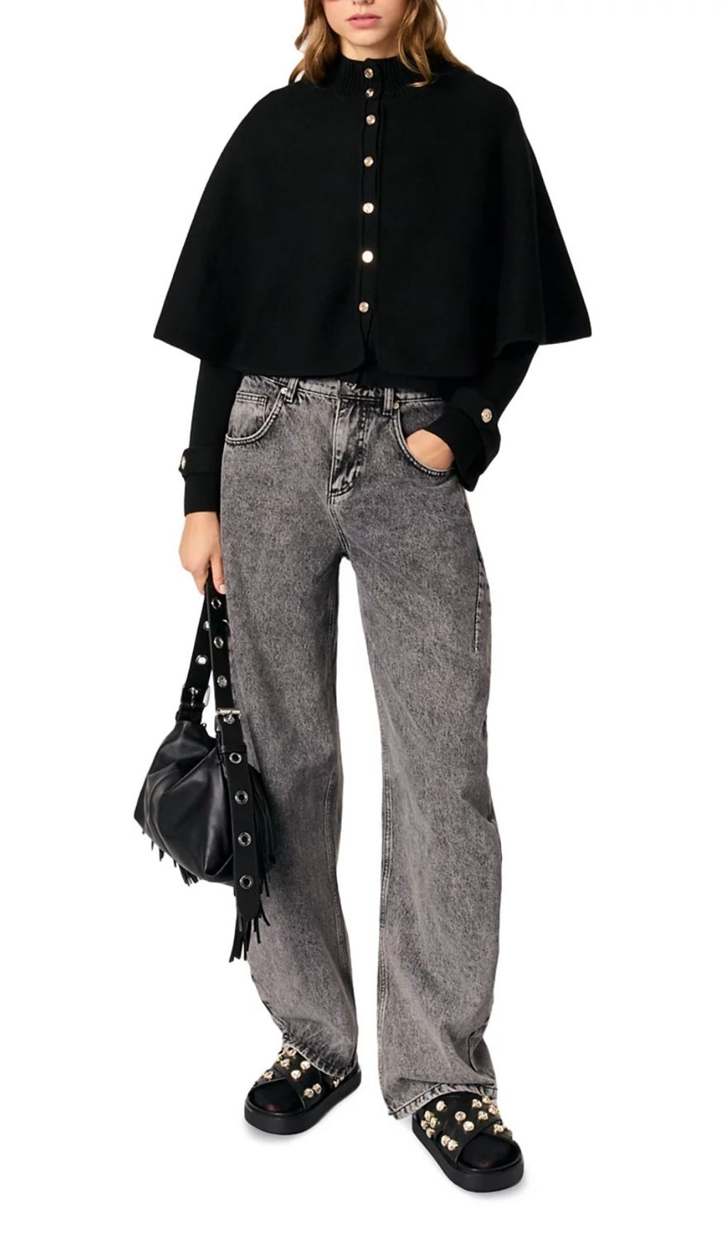 Fashionslee Women Cape Effect Cardigan