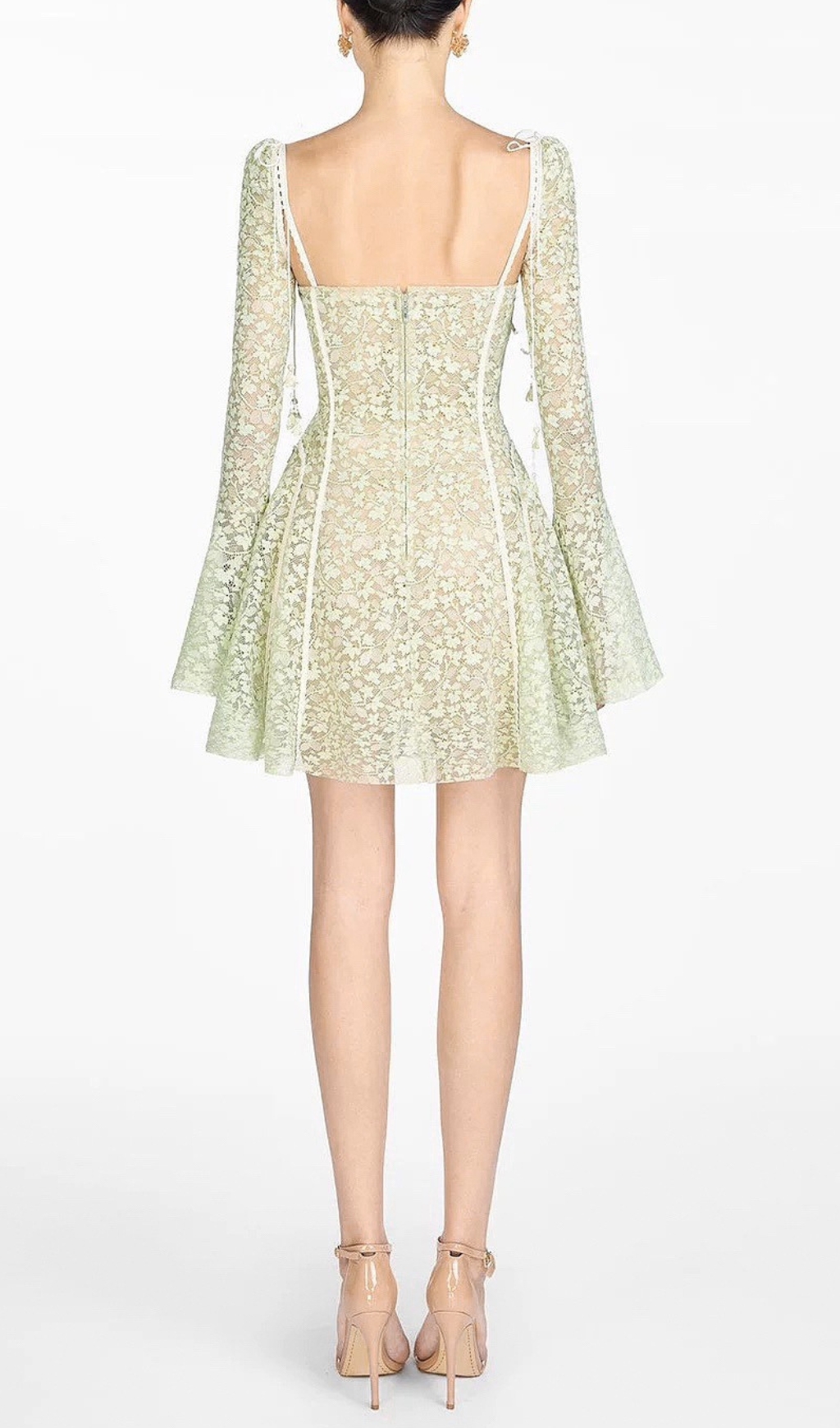 Fashionslee Women Albinia Mint Floral Mini Dress
