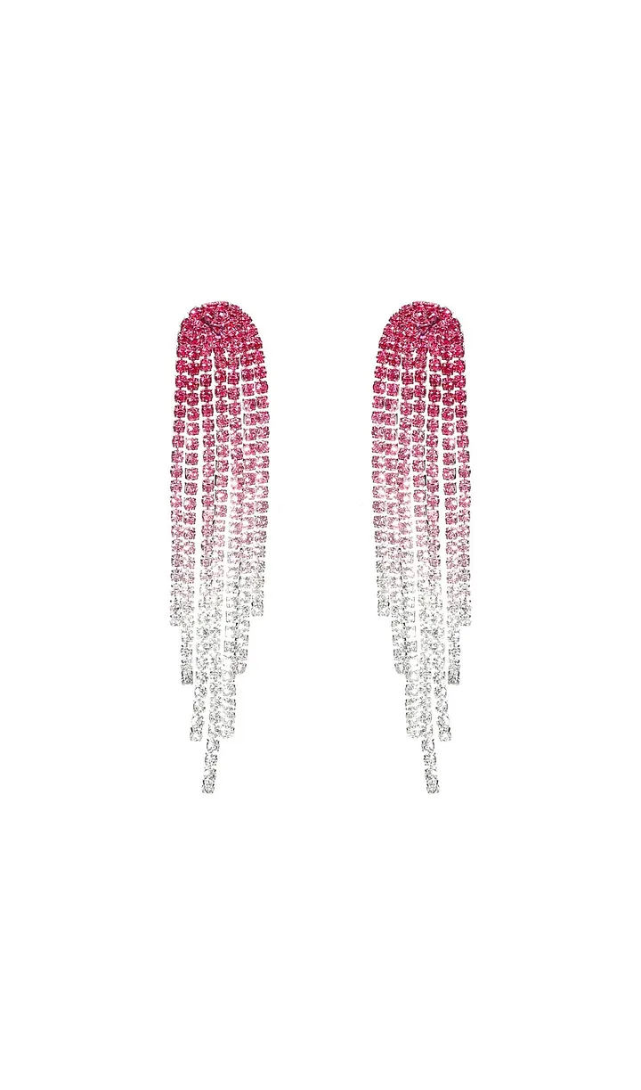 TRENDING RHINESTONE TASSEL EARRINGS FOR PARTIES