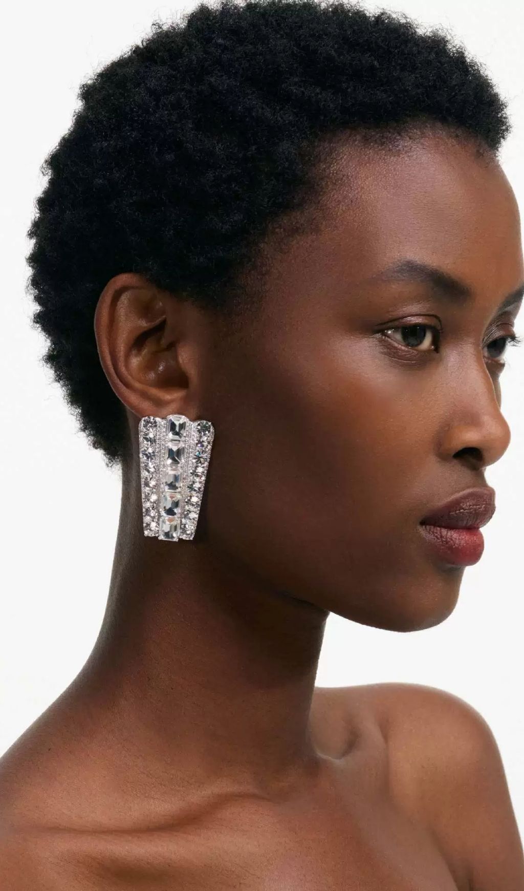 Fashionslee Women Oaelvira Rhinestone Quadrangle Earrings
