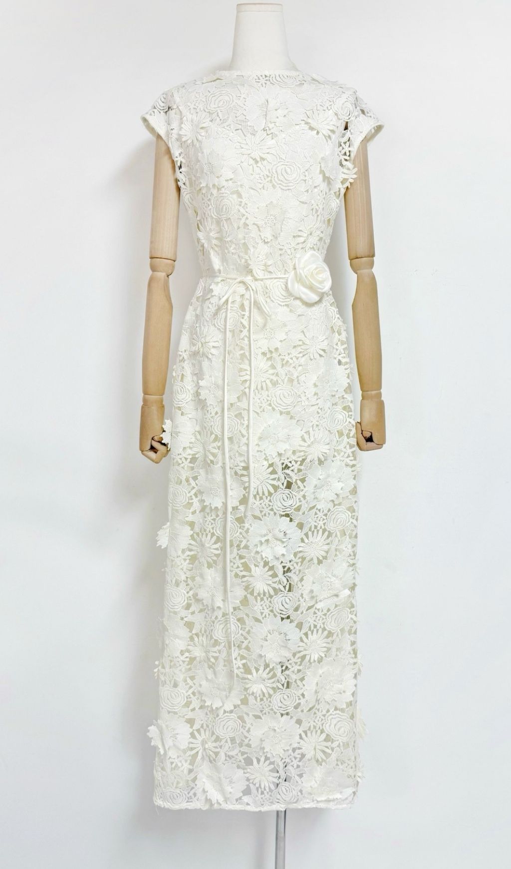 Fashionslee Women Kiera 3D Flower Lace Maxi Dress