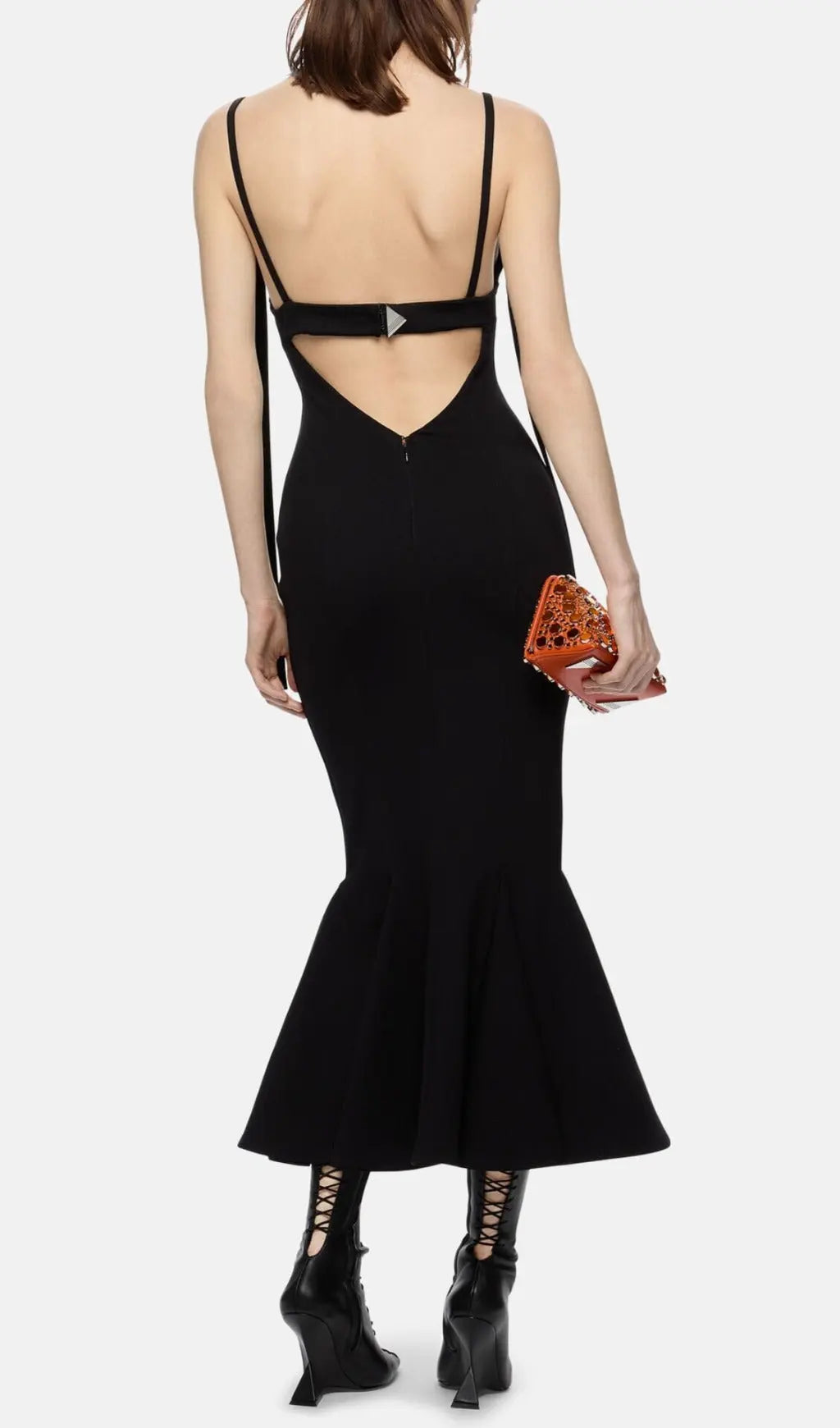 Fashionslee Women Strapy Slim Maxi Dress In Black