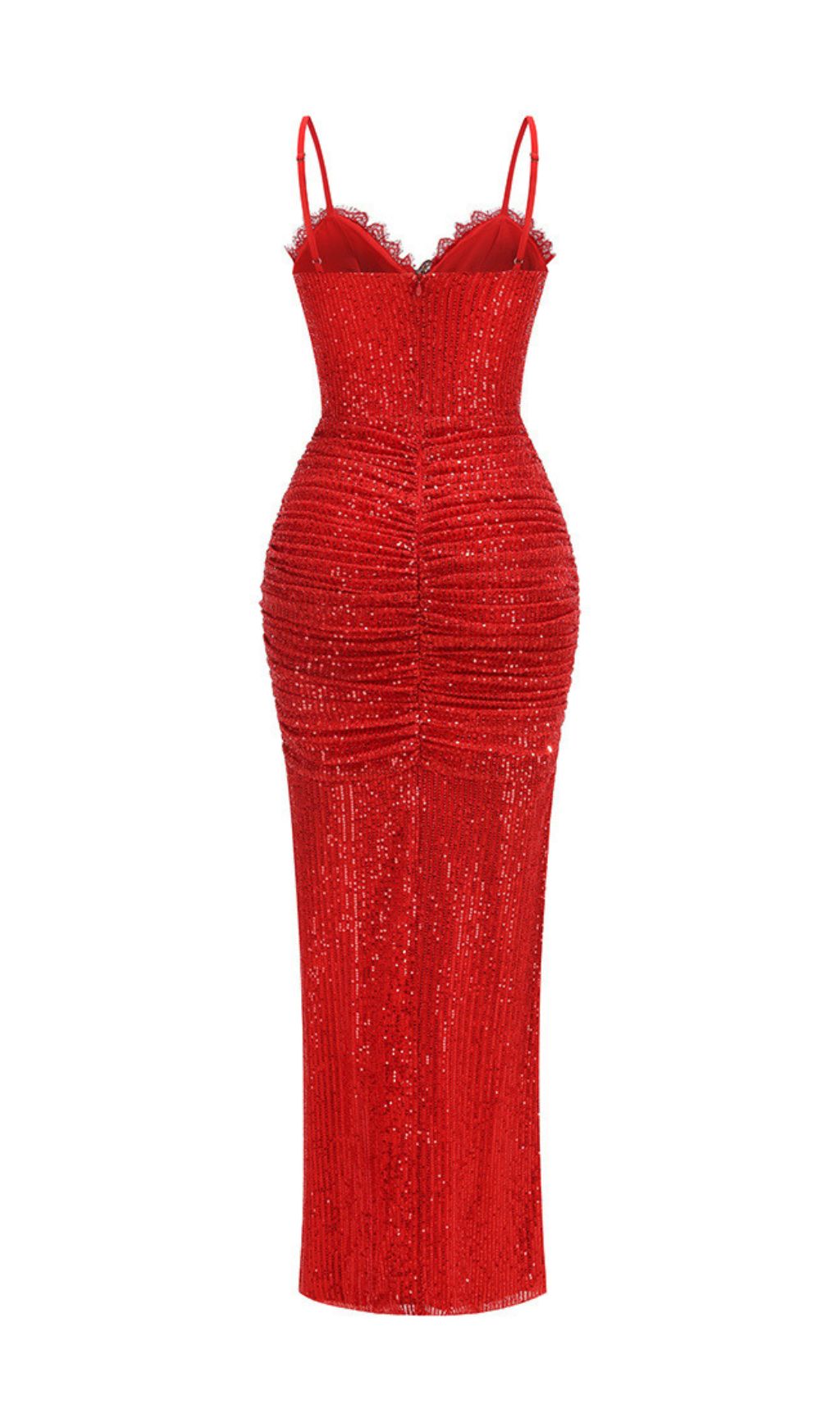 eb219c6336afe3b81f908ef7277f1b23.jpg Fashionslee Women Janella Red Strappy Sequin Ruched Maxi Dress