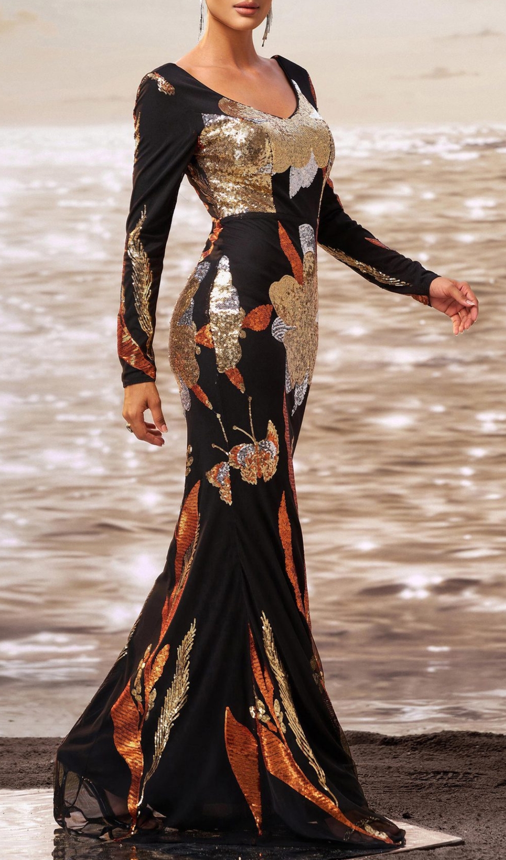VINTAGE SEQUIN MAXI DRESS – MUST-HAVE - OWNCI VINTAGE SEQUIN MAXI DRESS – MUST-HAVE - OWNCI