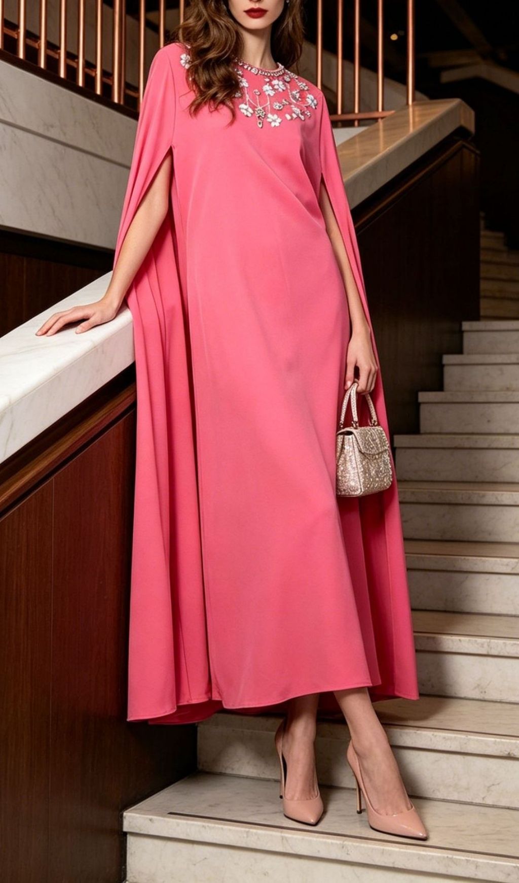 eb78343a6ff03a2c744216c1810dbafa.jpg Fashionslee Women Ladee Pink Diamante Maxi Dress