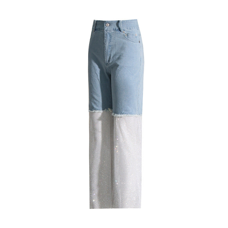 TRENDING MESH DENIM PANTS IN WHITE - OWNCI TRENDING MESH DENIM PANTS IN WHITE - OWNCI