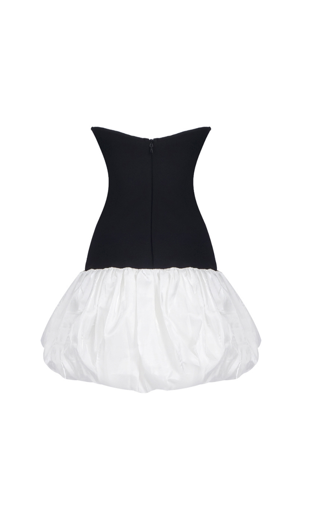 ebd00abdec955e1ae5f5d67287dbc4fa.jpg Fashionslee Women Black White Strapless Sequin Butterfly Puff Dress