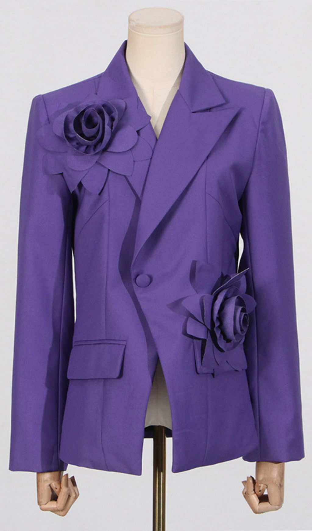 ec08b08ddca91fa13c77e498171bf036.jpg Fashionslee Women Idony Purple Flower Blazer
