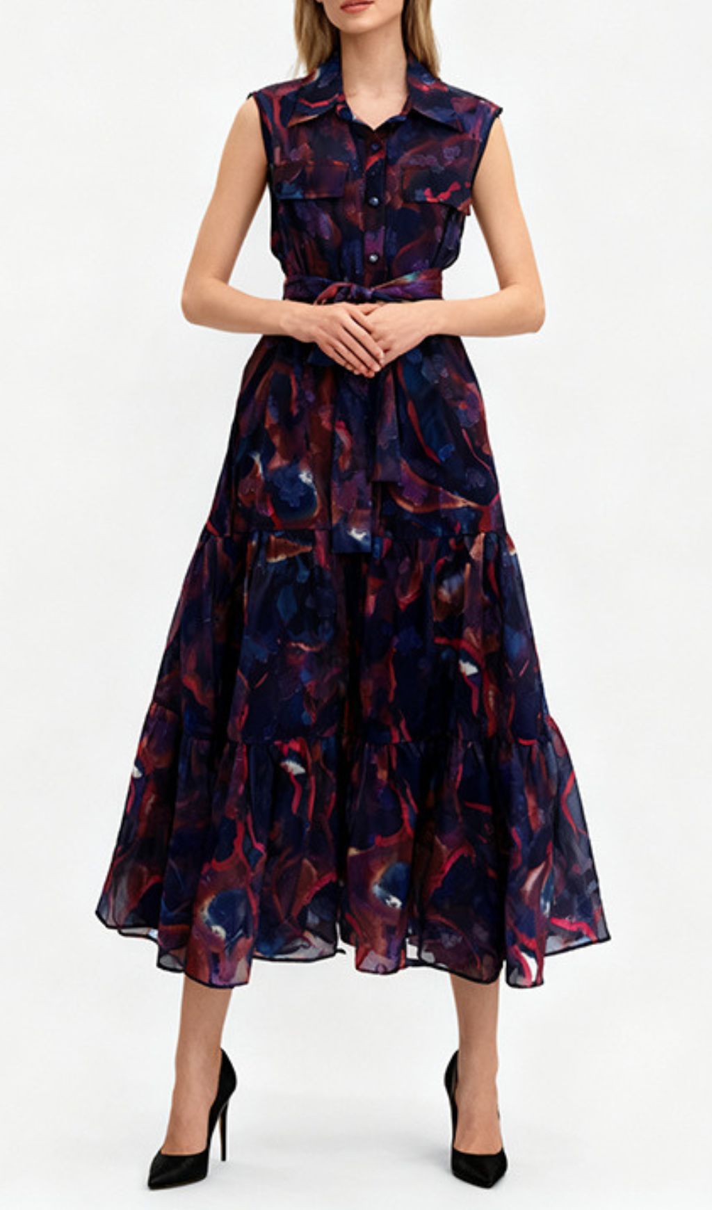 Fashionslee Women Jaap Sleeveless Printed Midi Dress