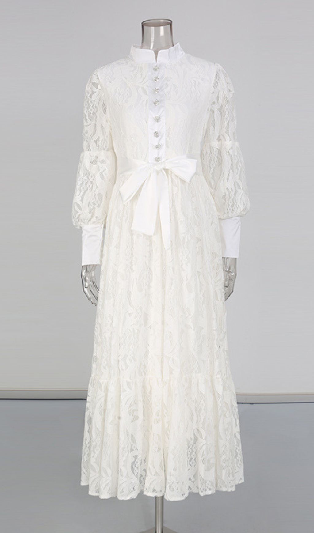 Fashionslee Women Ivria Lace Long Sleeve Maxi Dress