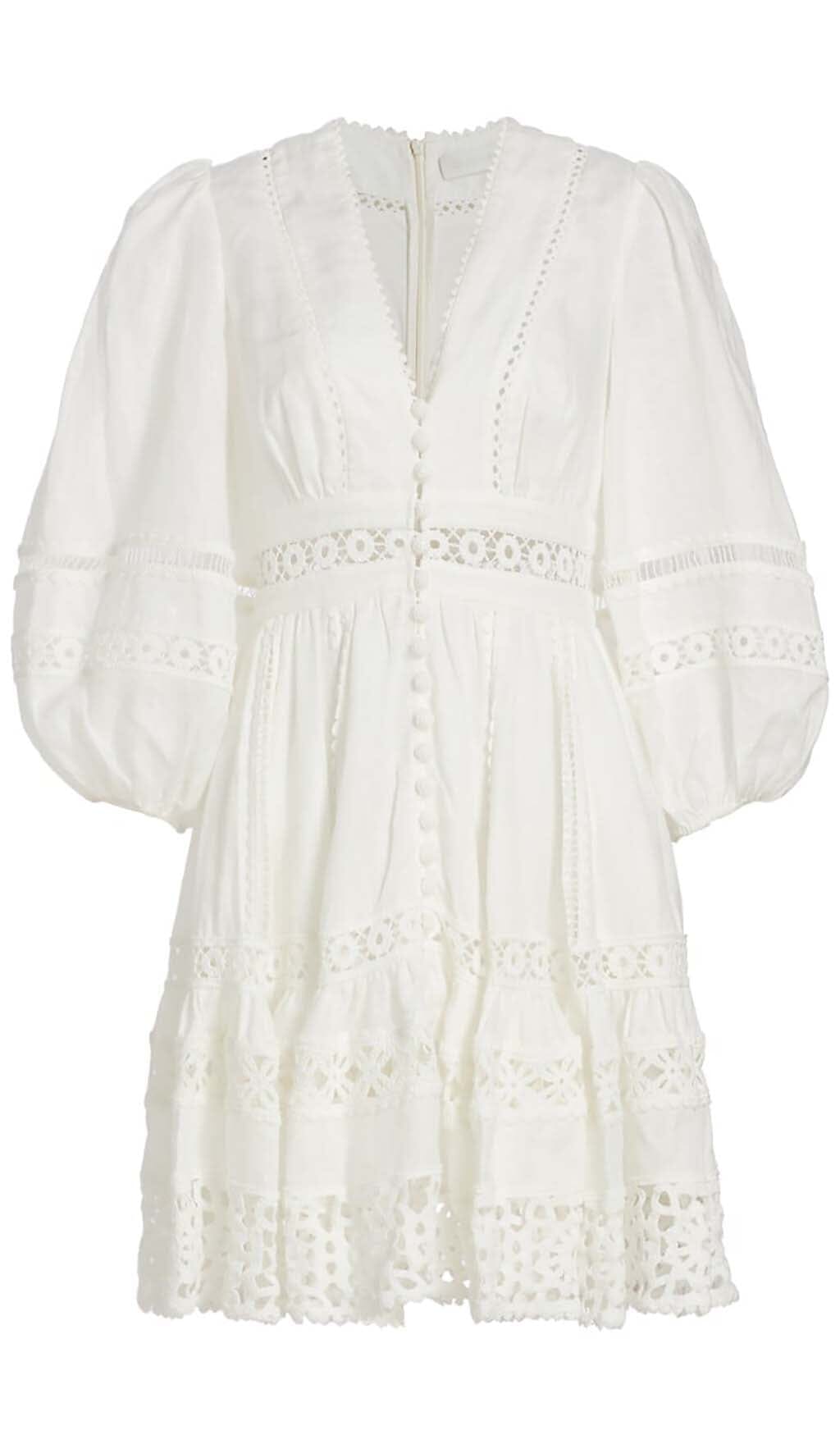 ed24b112bd83ffdcff8d1f51c9fc1ae9.jpeg Fashionslee Women V-Neck Botton Midi Dress In White