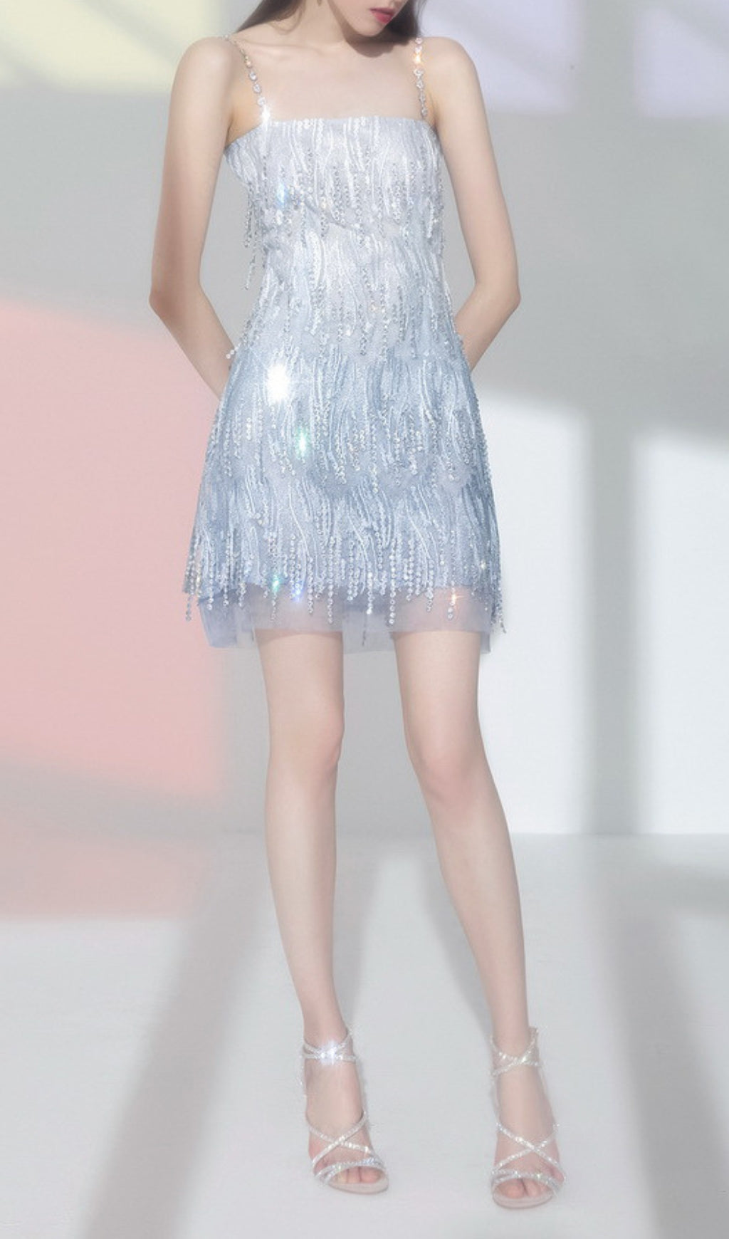 Fashionslee Women Alter Diamond Embellished Mini Dress