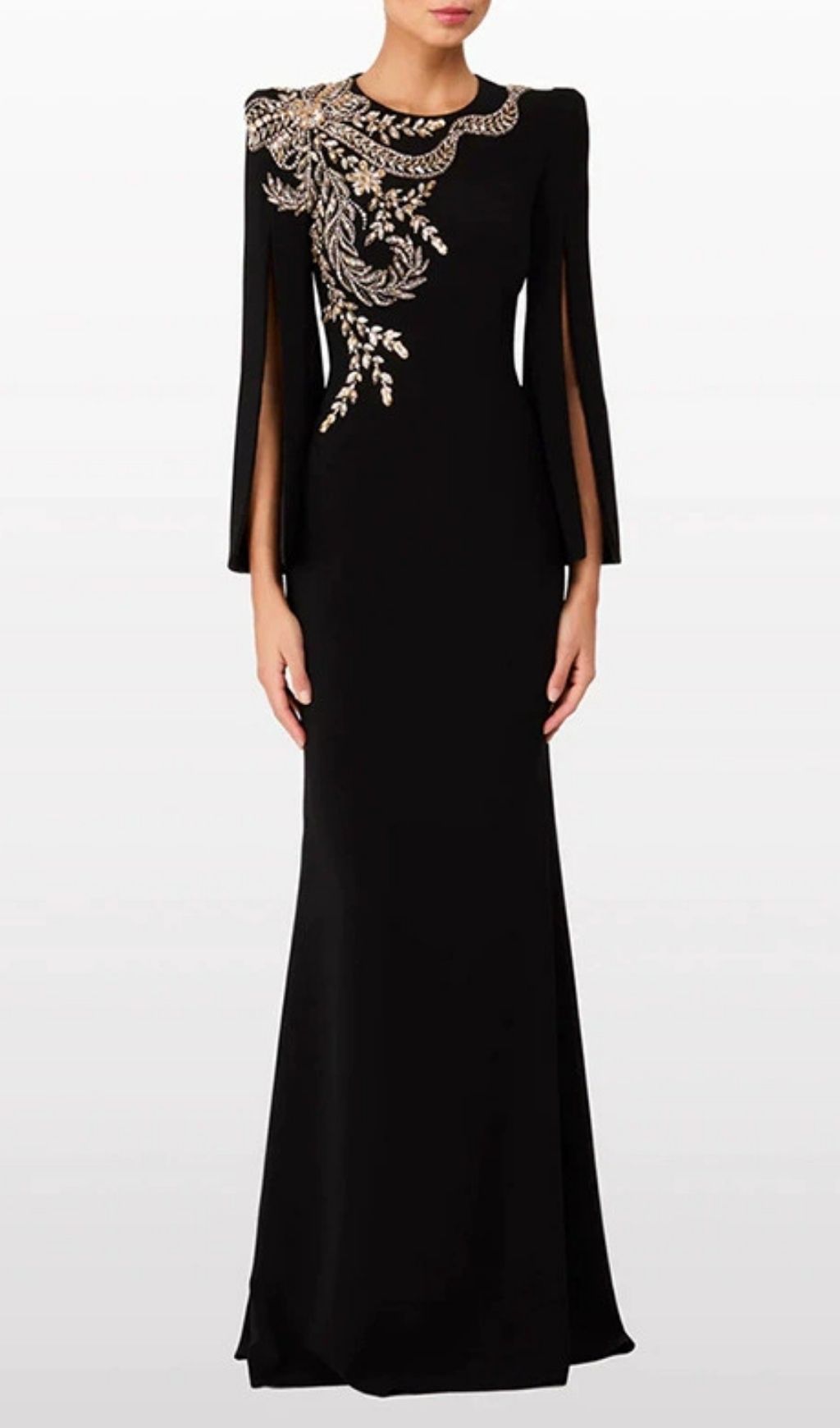 Fashionslee Women Kreeli Diamante Long Sleeve Maxi Dress