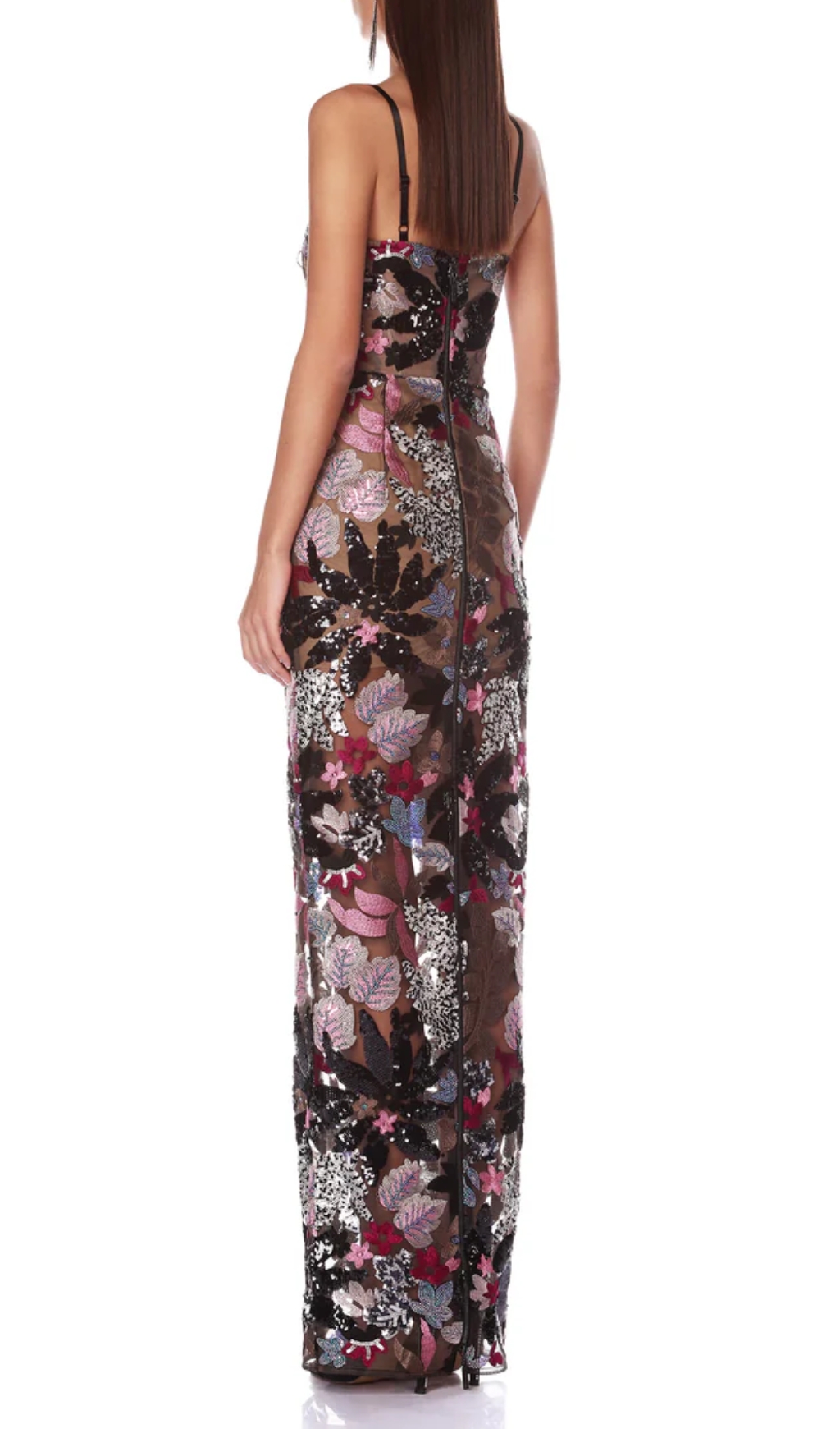 Fashionslee Women Bryson Floral Sequin Embroidery Maxi Dress