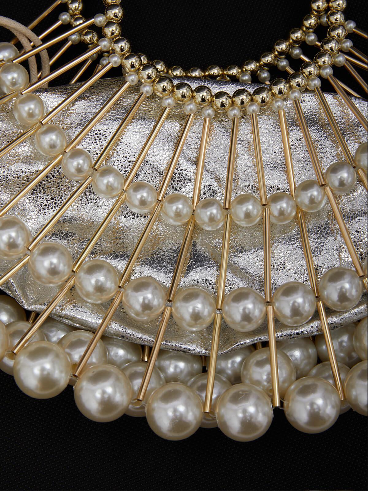 ee383ec3de7bcba276f1a009dea2975c.jpeg Fashionslee Women Braided Pearl Bag