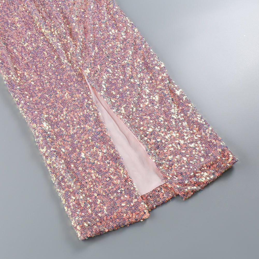 PINK SEQUIN FEATHER MIDI DRESS – VIRAL PARTY - OWNCI PINK SEQUIN FEATHER MIDI DRESS – VIRAL PARTY - OWNCI
