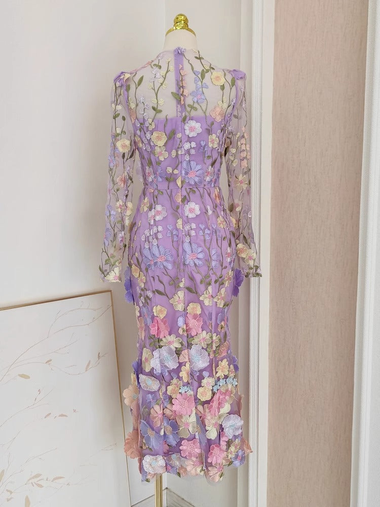 ee87430fae2186fc387cd76dcb66704f.jpeg Fashionslee Women Altair Flower Mermaid Midi Dress
