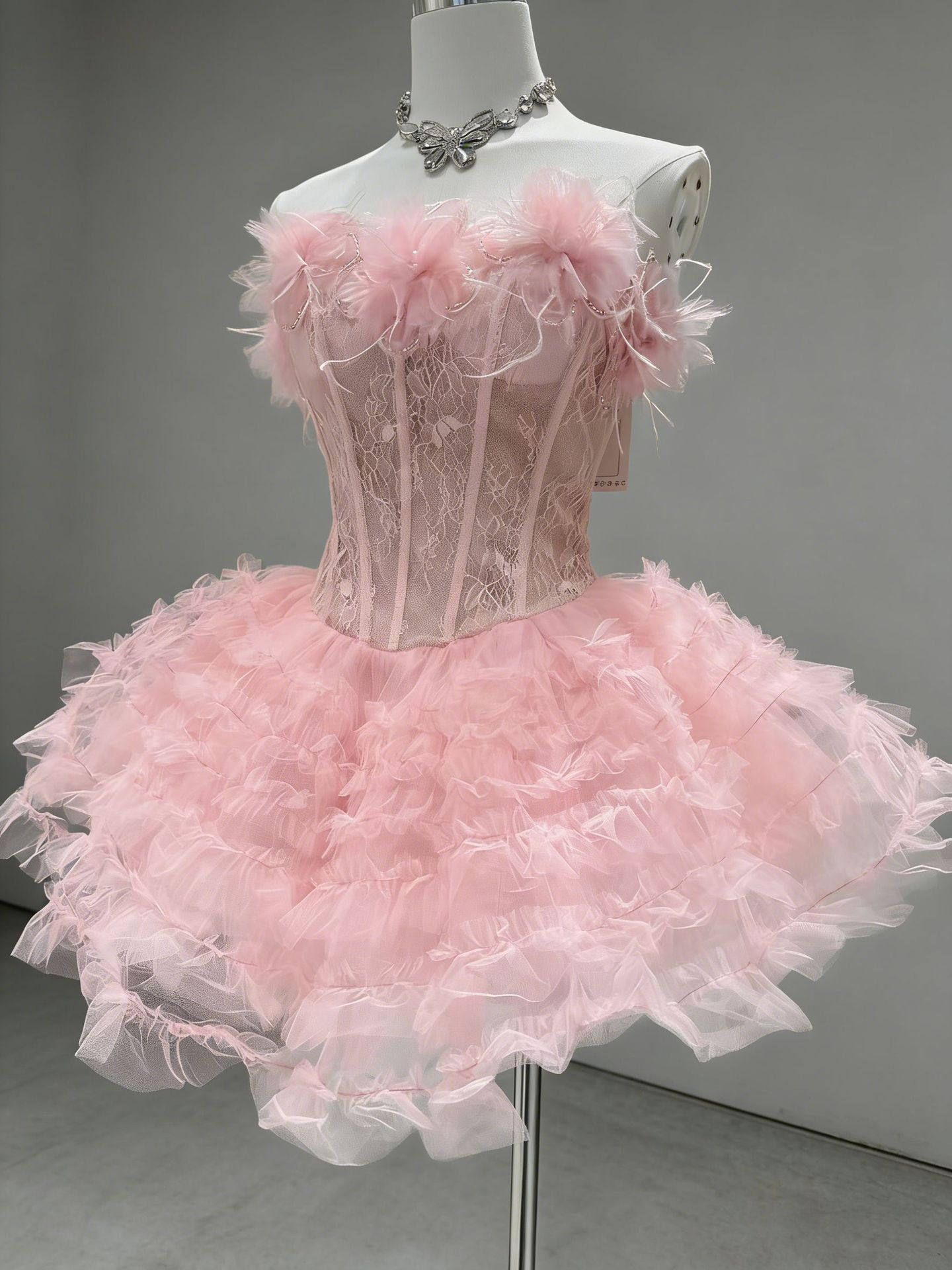 ef01472c74d21b591c0e02f653b762ab.jpg Fashionslee Women Kelii Strapless Corset Flower Mini Dress