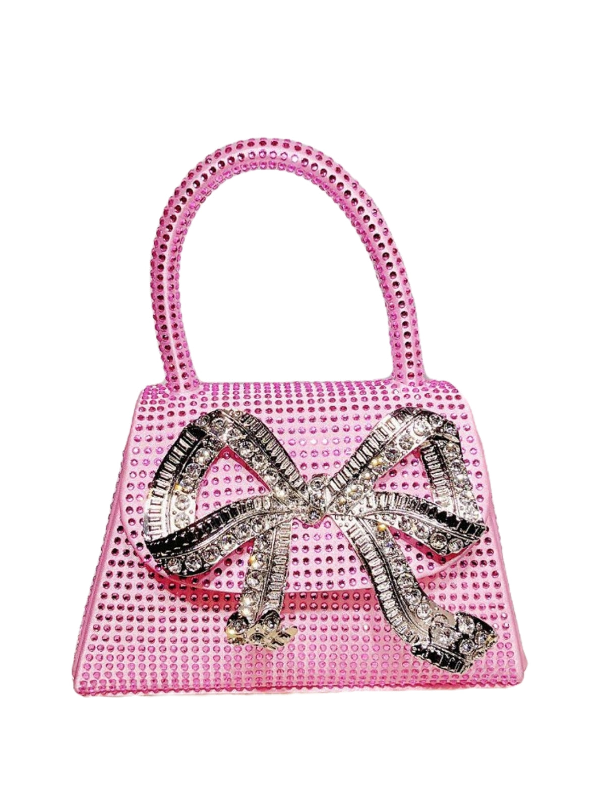 Fashionslee Women Bow Embellished Mini Tote Bag In Pink