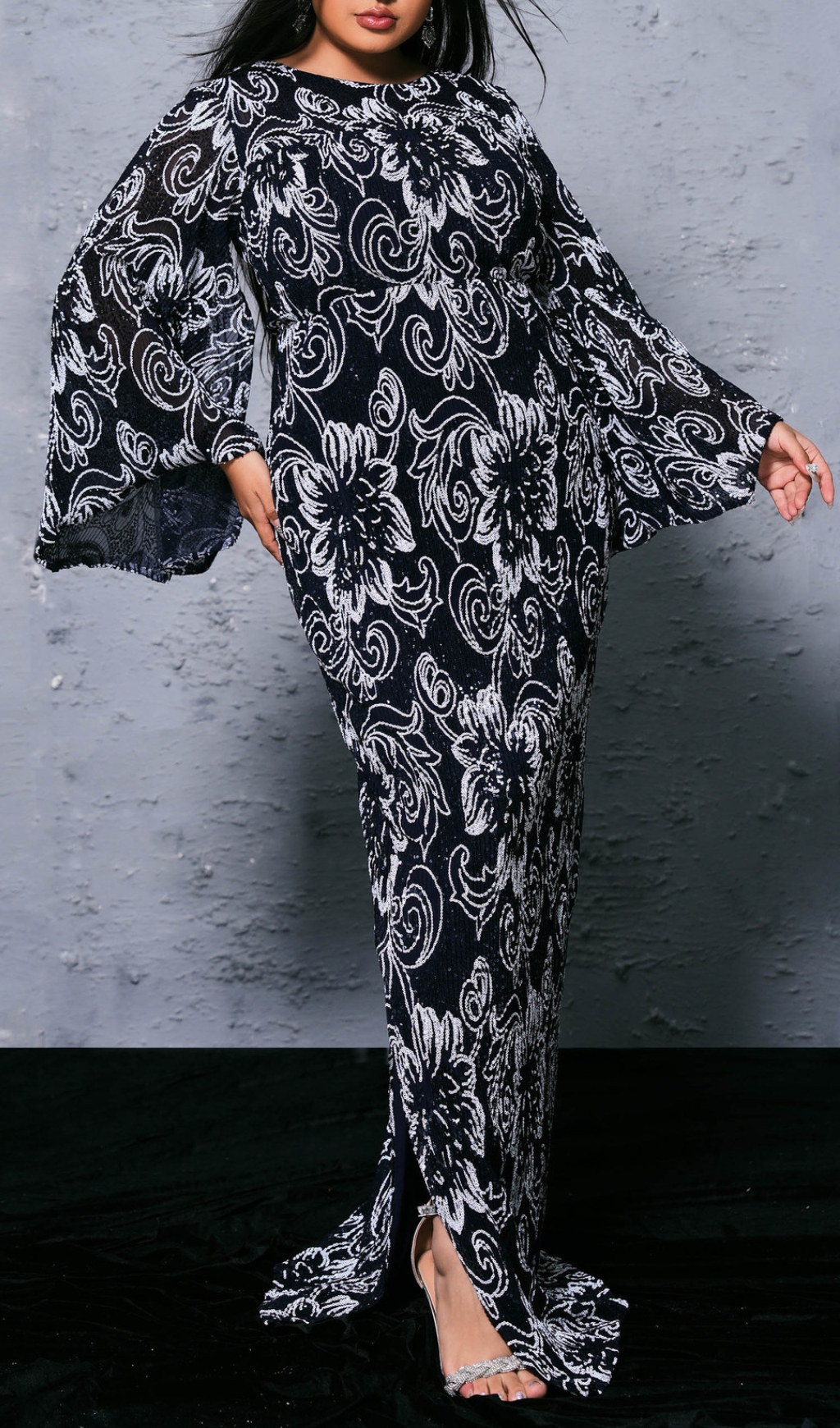 VINTAGE BLACK SEQUIN MAXI DRESS – MUST-HAVE AESTHETIC - OWNCI