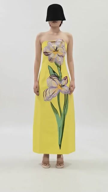 Fashionslee Women Freddy Strapless Flower Maxi Dress