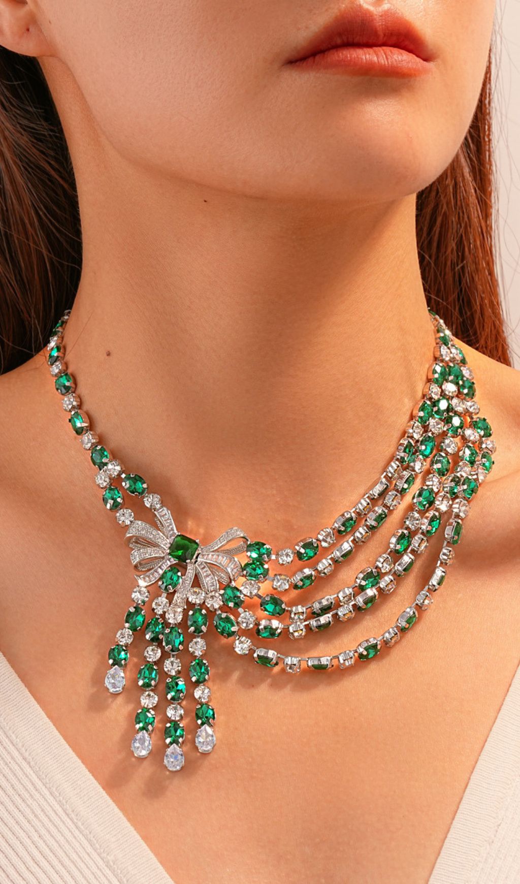 Fashionslee Women Justice Zircon Bow Jewelry Set