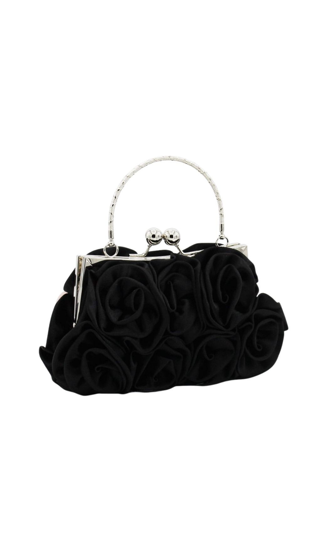 ef8ec3a42e9f38cfacce880ba385369f.jpg Fashionslee Women Adahy Flower Satin Bag In Black