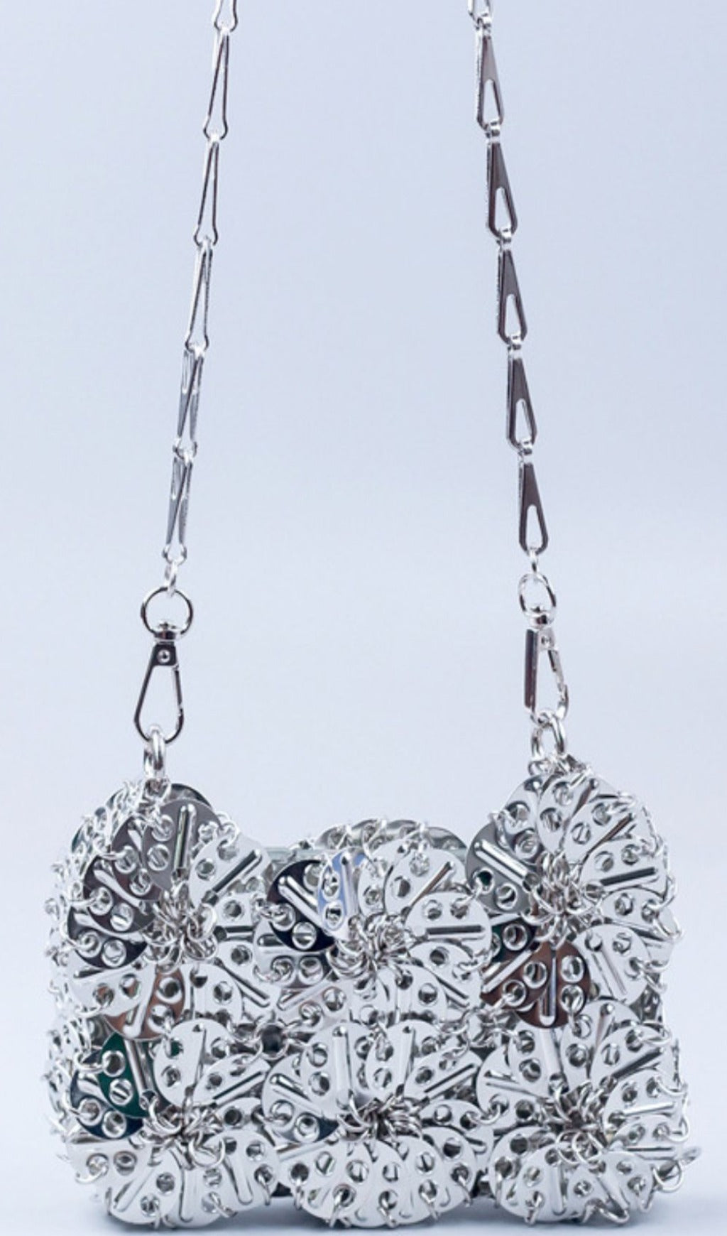 Fashionslee Women Floral Chainmail Bag