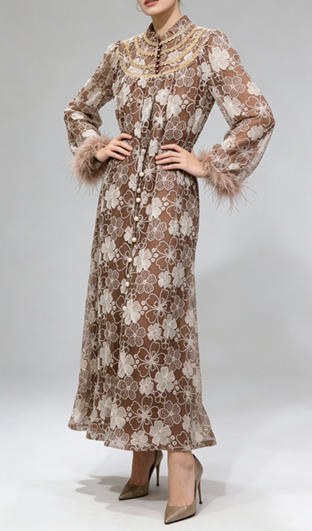 f05ba466dec473d142030d8a05a359b5.jpg Fashionslee Women Jenner Floral Long Sleeve Midi Dress