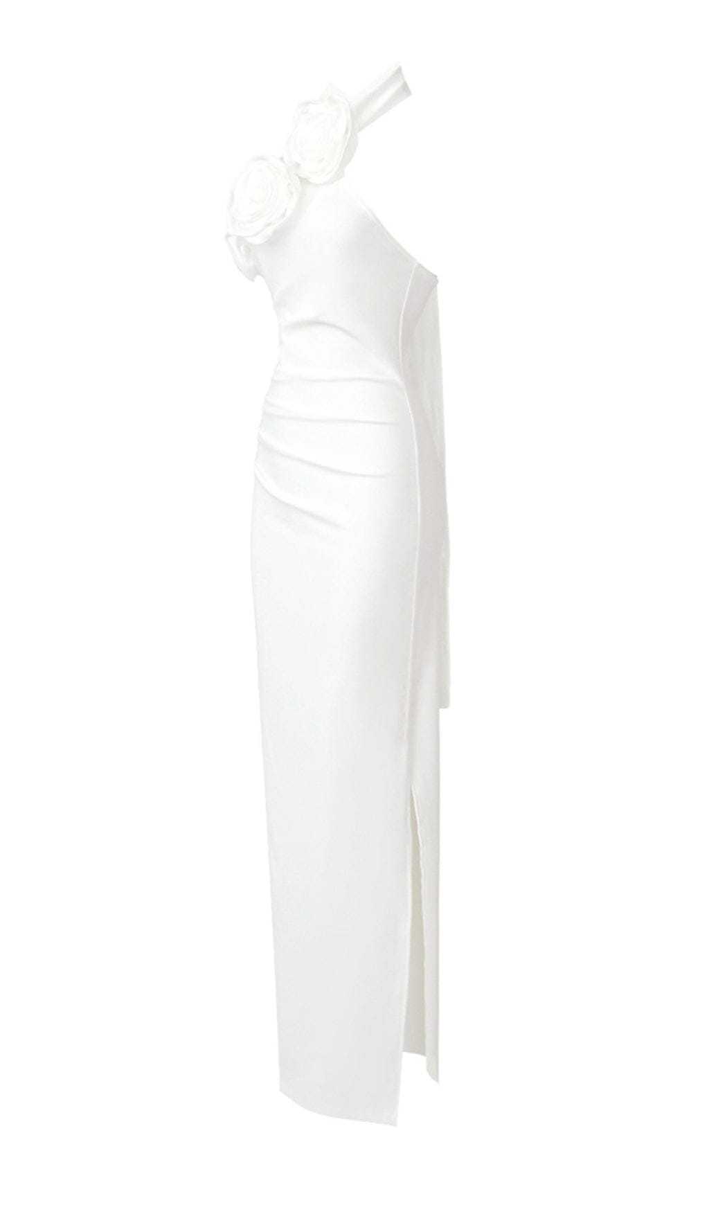 f062e2b3c8434e257f6cb74c35e65bee.jpeg Fashionslee Women Aleena White Maxi Flower Dress With Opening