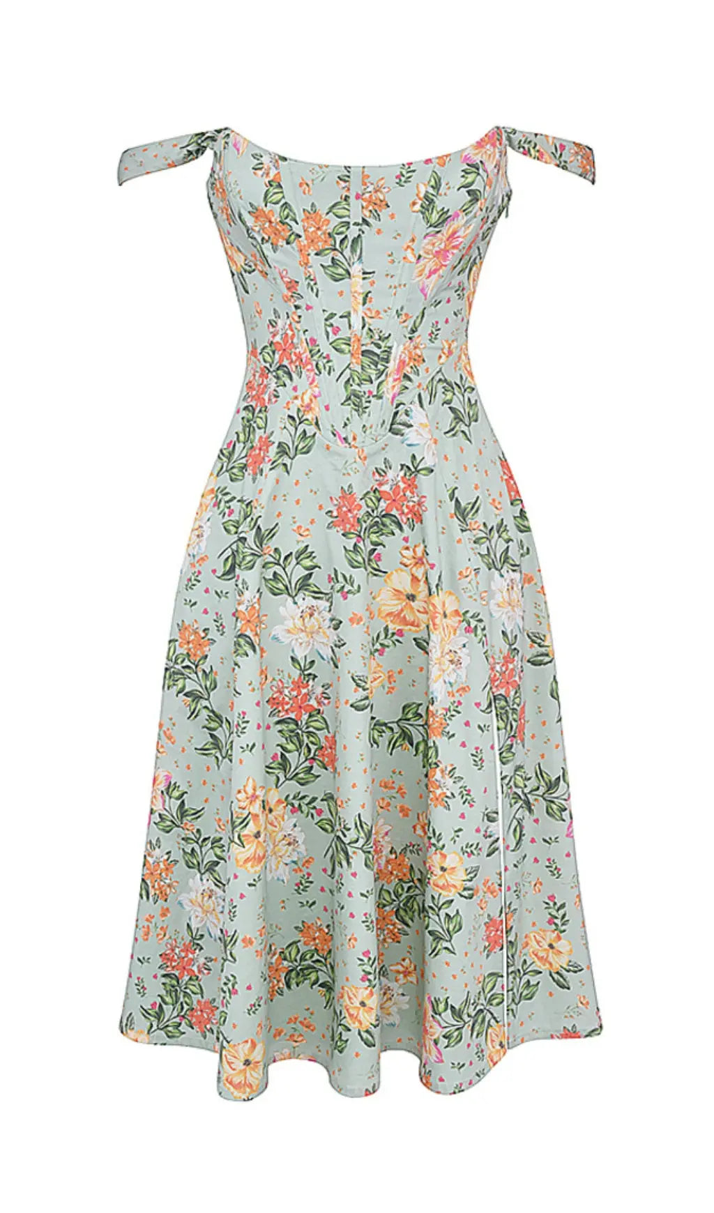 f0ee5d82b15ceda1c70020bc281cb2fa.jpeg Fashionslee Women Light Jade Print Midi Sundress