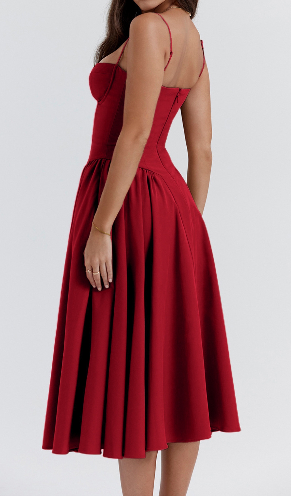 f0faf0168f088c24e83355d938fd18aa.jpg Fashionslee Women Dextra Red Strappy Midi Dress