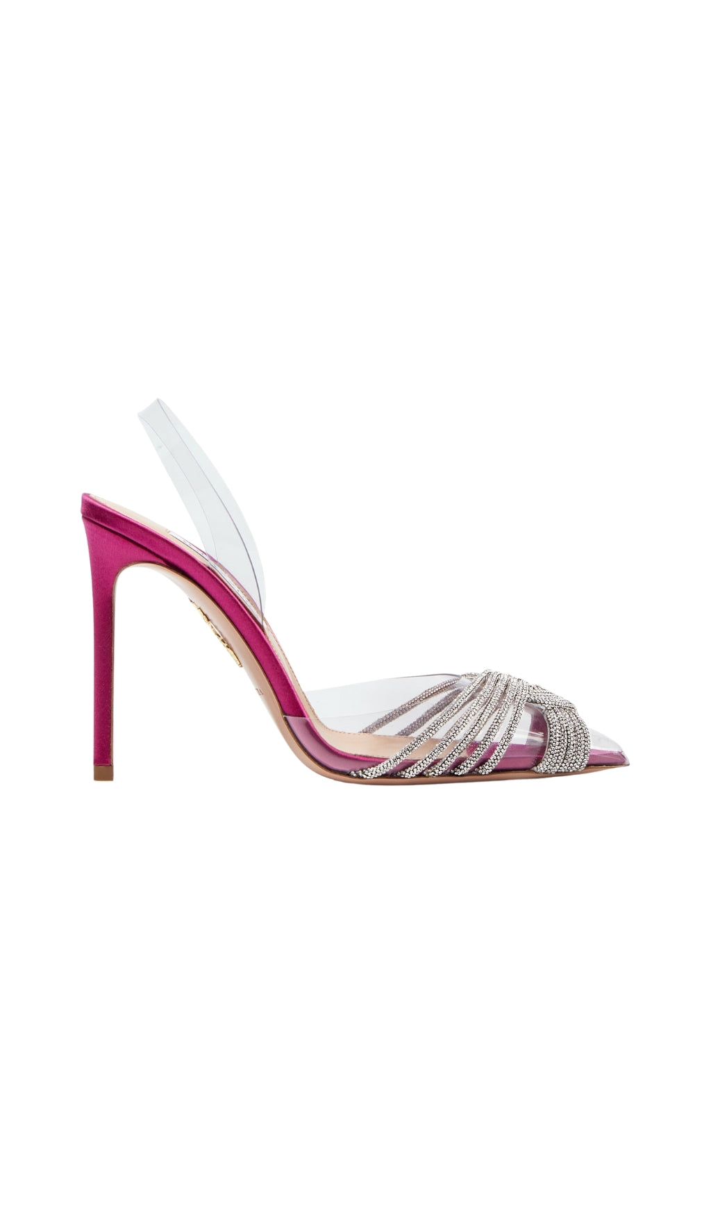 Fashionslee Women Crystal Embellished Sandals In Hot Pink