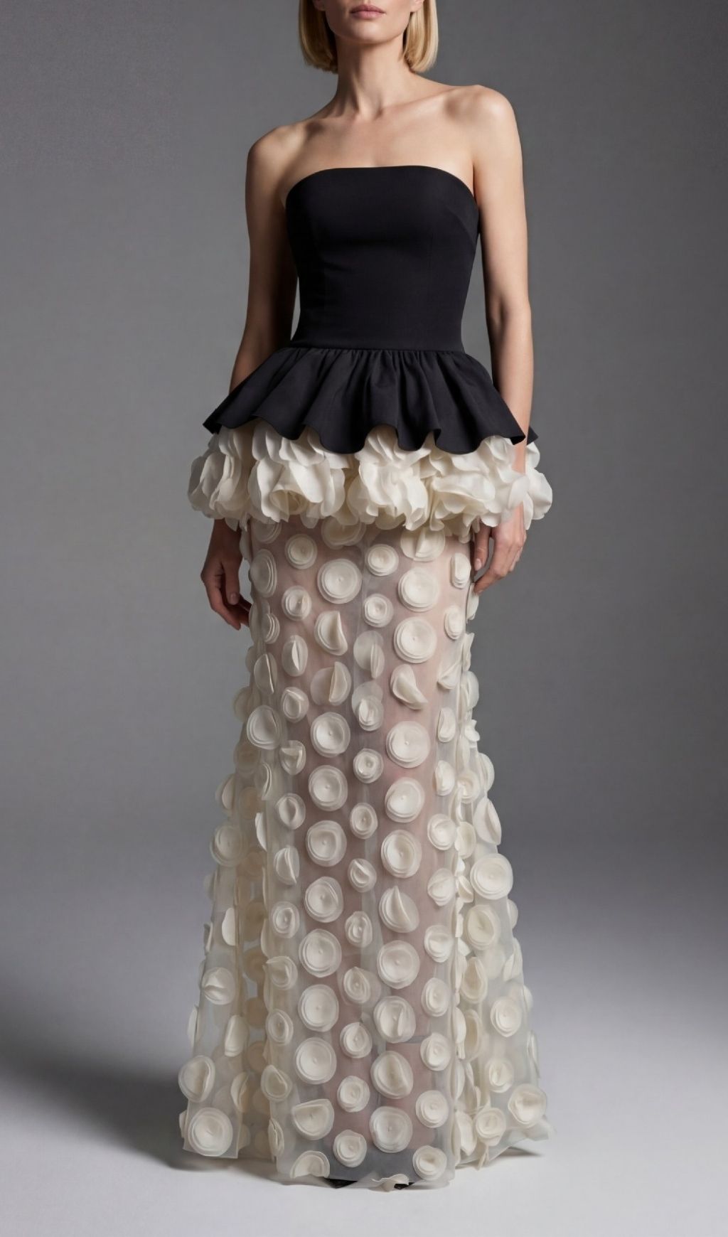 f15d4684b157e0ad57a1cd81ac917c9b.jpg Fashionslee Women Kaleigh Strapless Petal Maxi Dress