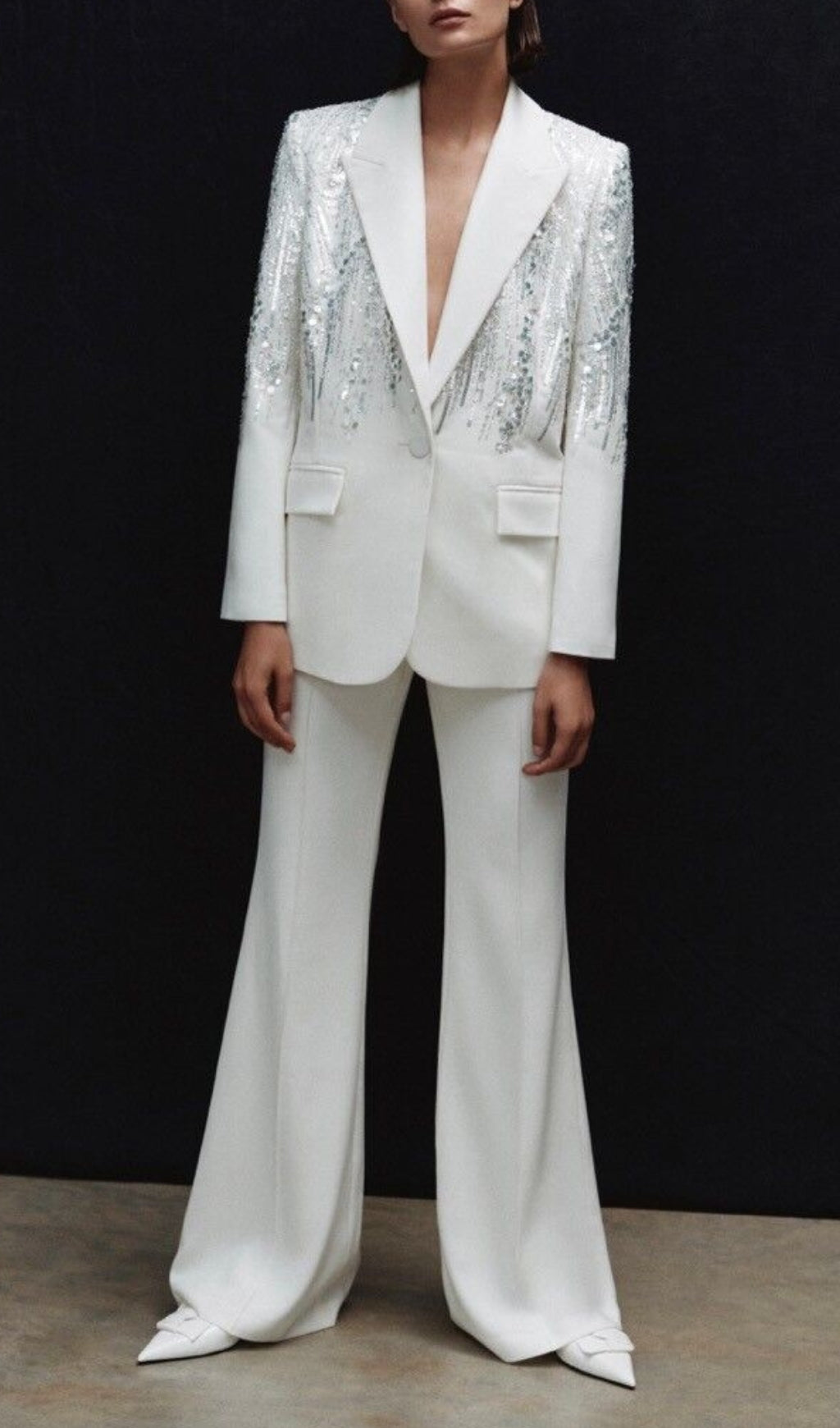 f15e6580f1d693903b85336fb7316f13.jpeg Fashionslee Women Anush White Sequin Blazer