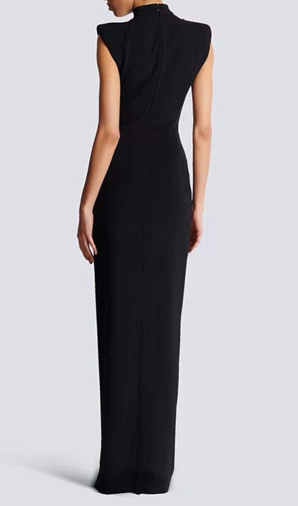 Fashionslee Women Jendayi Black Zipper Slit Maxi Dress
