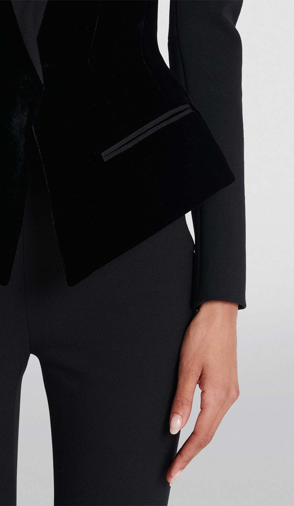 f18a71593c612721bdad54ab47026950.jpeg Fashionslee Women V Neck Two Pockets Blazer In Black