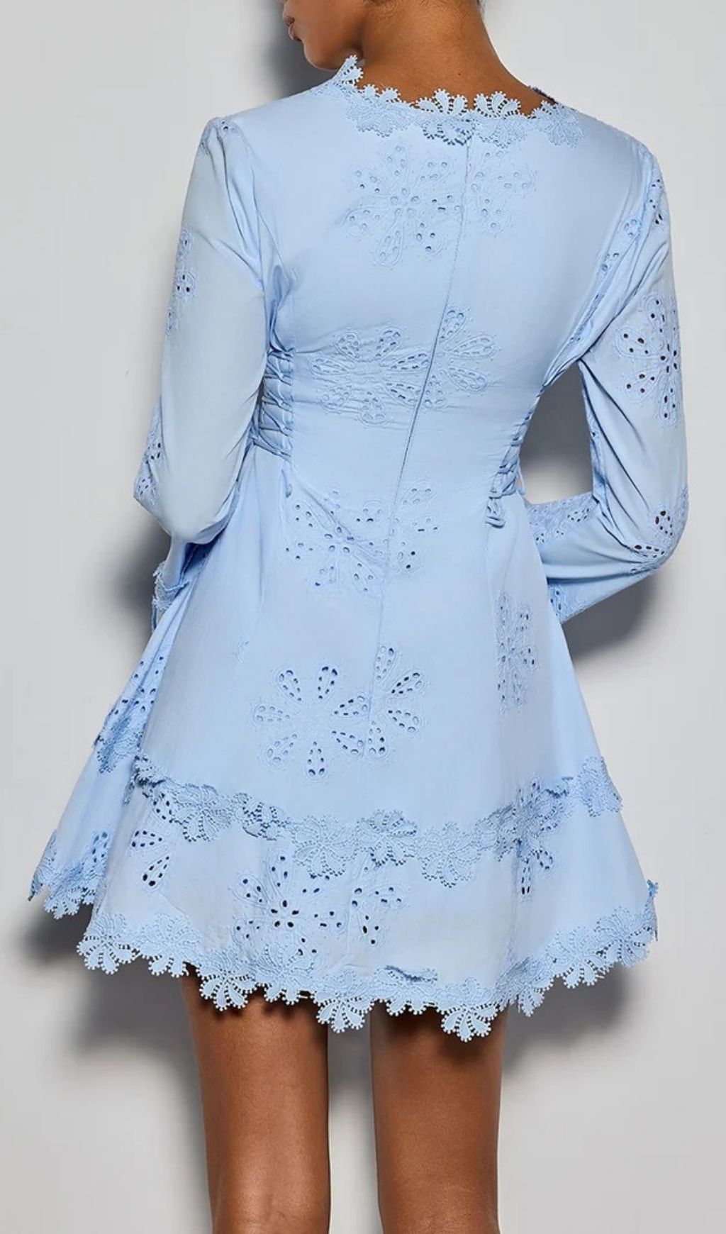 Fashionslee Women Delicia Flare Sleeve Flower Mini Dress