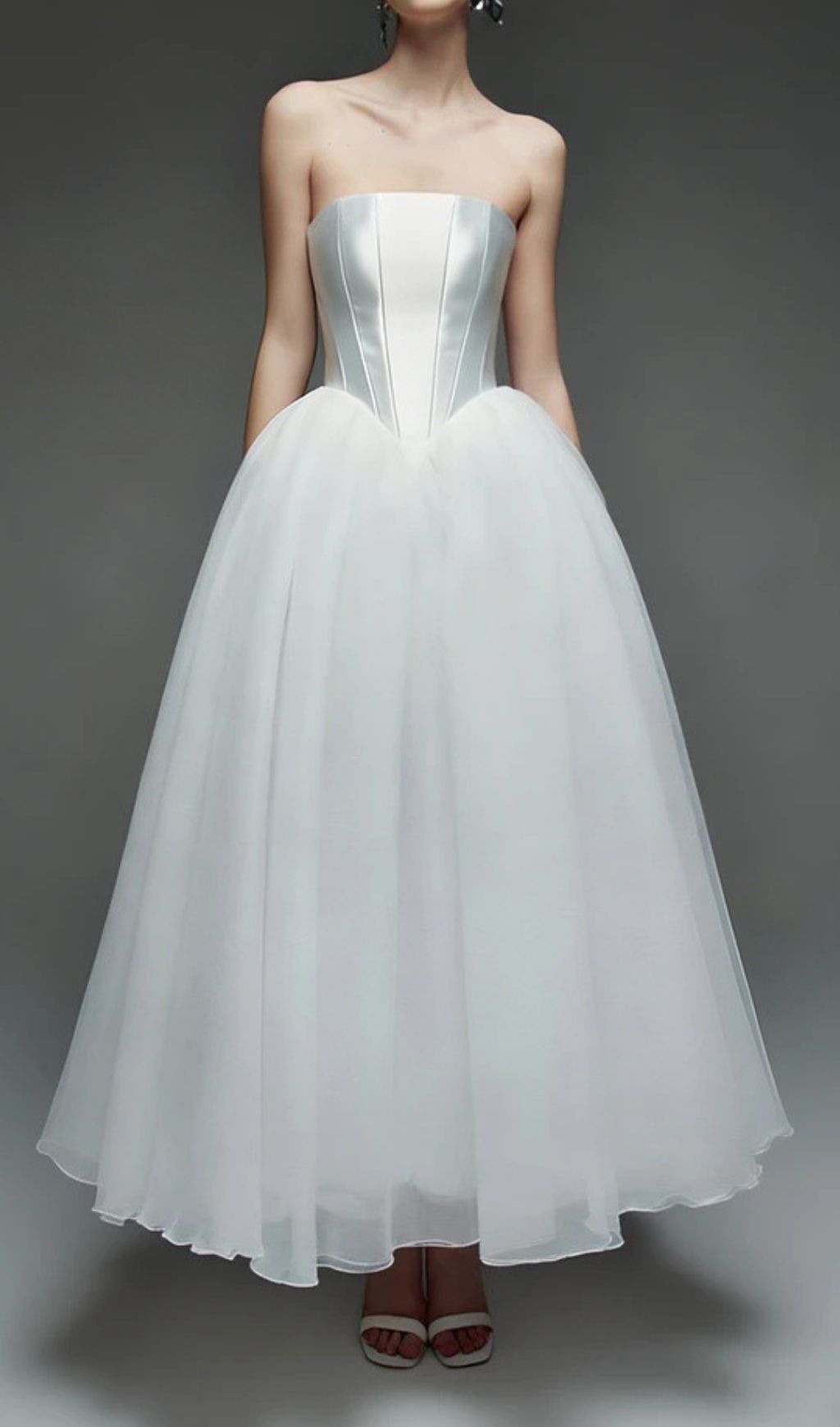 f1acb8fa6536d53225679ed48c81ef20.jpg Fashionslee Women Keena White Strapless Corset Mesh Wedding Dress