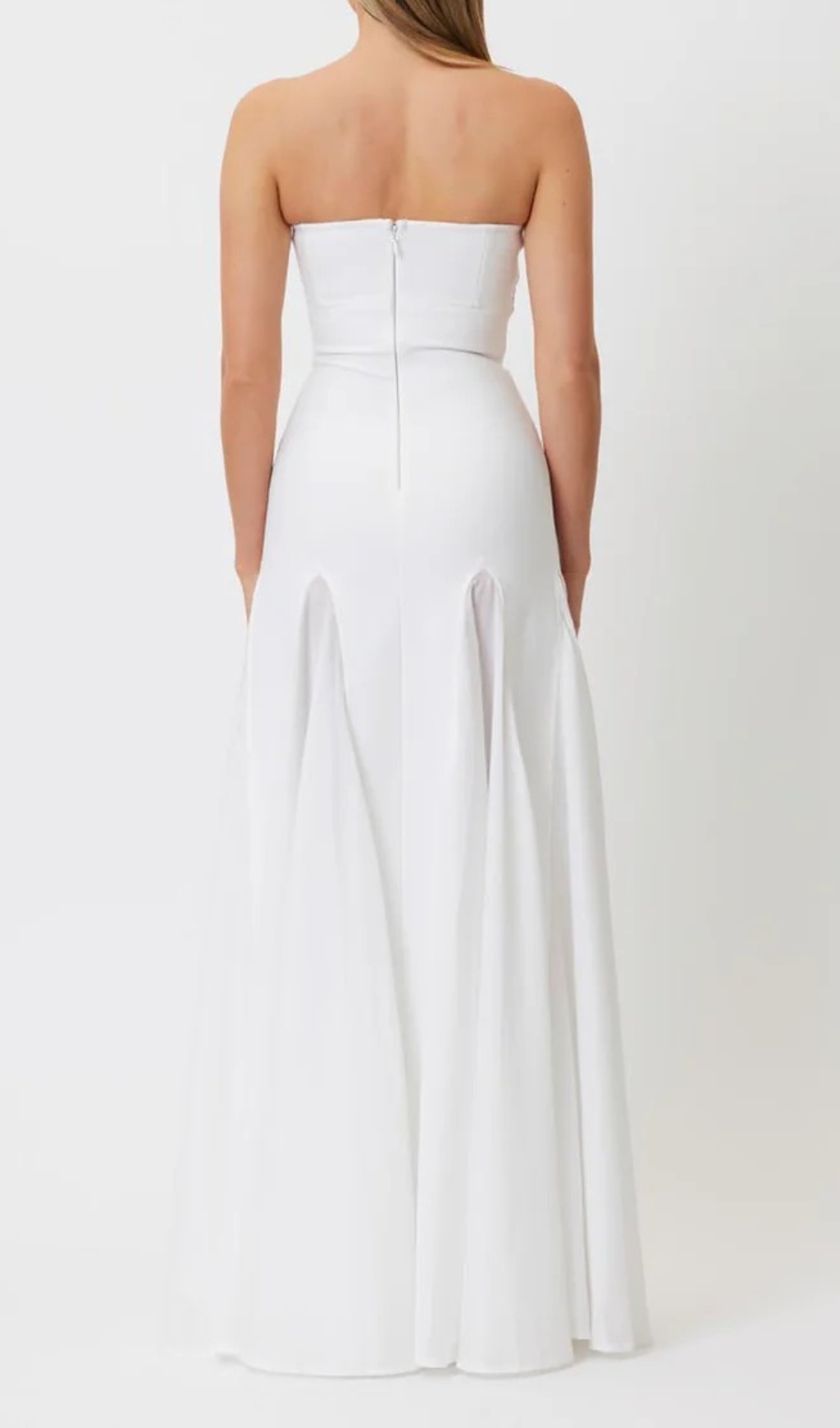 f1ae459292b5f2093f20907abe326325.jpg Fashionslee Women Strapless Mesh Insert A Line Maxi Dress White