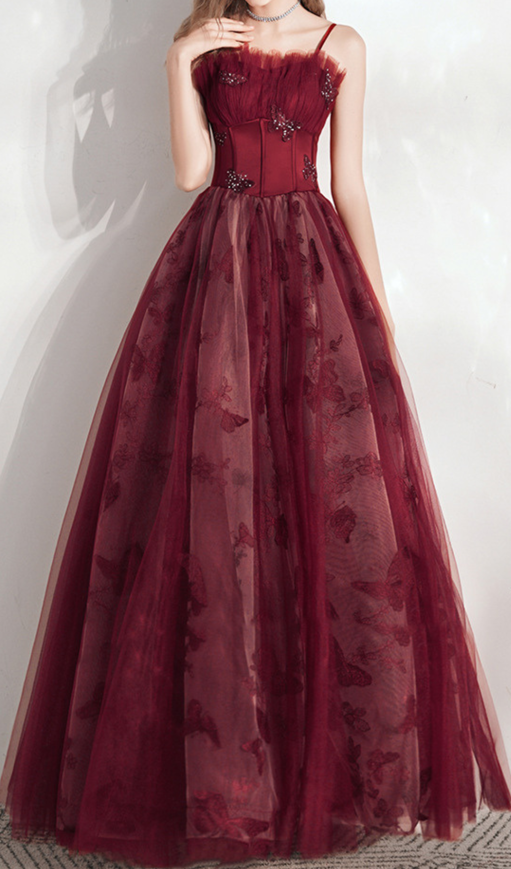 f22b4766bc134cd0aad183f41605998e.png Fashionslee Women Harriet Red Butterfly Corset Mesh Maxi Dress