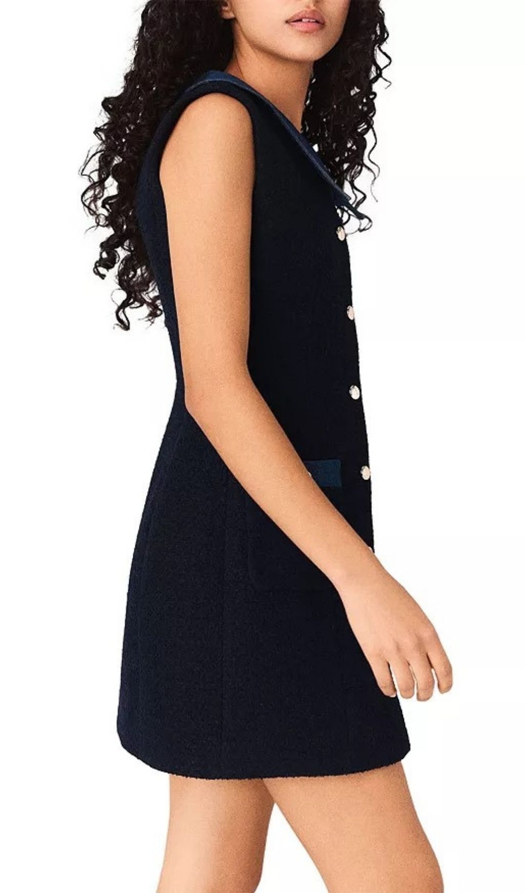 f22e27355dd8b0c6c1f6443997fd117b.jpg Fashionslee Women Sleeveless Dress with Denim Details