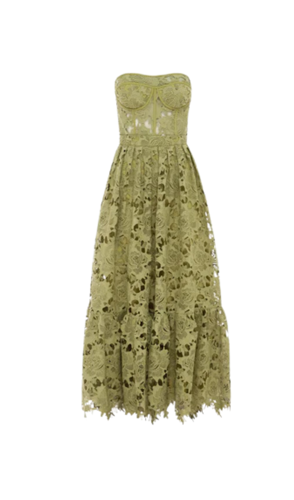 f259edbb63ac66bdbd5484f93e41ffe1.png Fashionslee Women Aris Green Lace Bustier Maxi Dress
