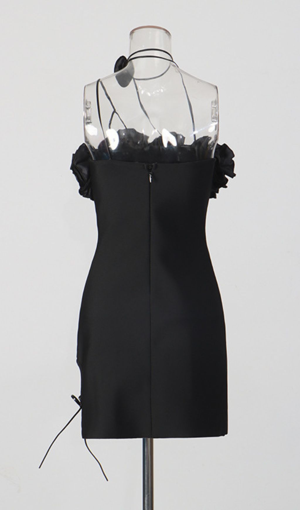 BLACK SPAGHETTI FLOWER MINI DRESS VIRAL - OWNCI BLACK SPAGHETTI FLOWER MINI DRESS VIRAL - OWNCI